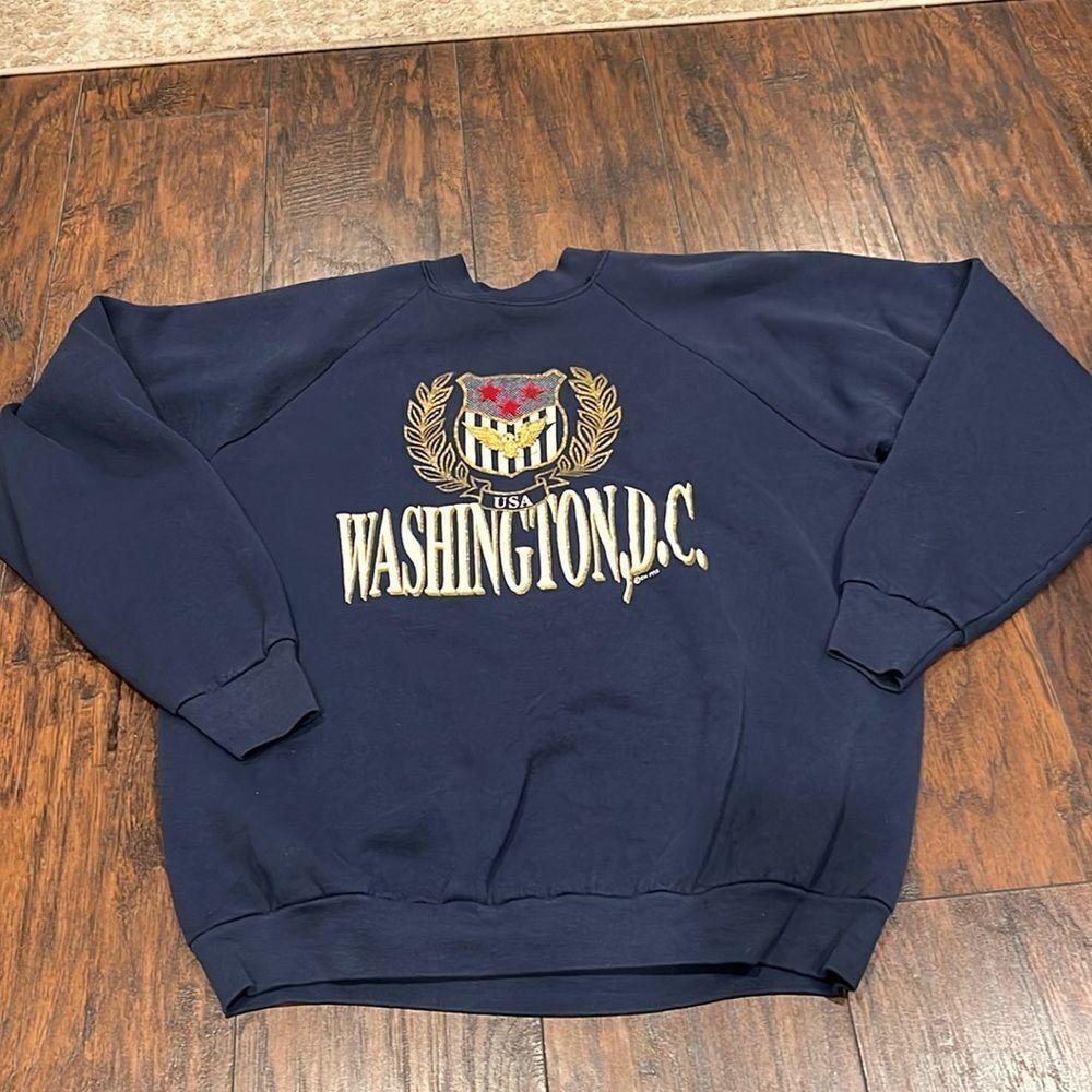 1993 Washington dc‎ crewneck swetshirt on FOTL tag size XL made in USA navy blue
